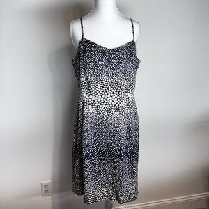 Ann Taylor Navy and White Spotted Mini Dress